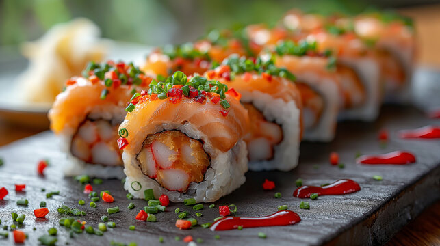 sushi on a plate
