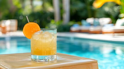 Luxury Poolside Lounge Serving Handcrafted Cocktails and Live Music Ambiance