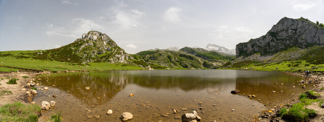 Enol lakes in covadonga asturias