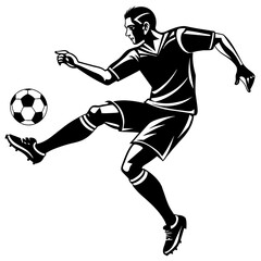 Naklejka premium soccer player with ball