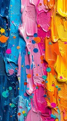 Naklejka premium Wallpaper art Explosions vibrant multicolored smoke create an otherworldly spectacle, smoke neon colorful swirling vibrant liquid colors twirling against inky darkness the background Generative Ai 