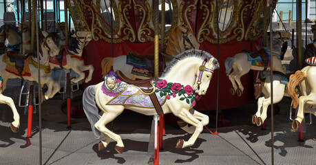 Vintage Carousel in the city park