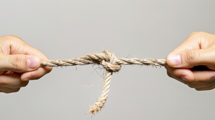 Two hands pulling a rope in opposite directions, a metaphor for the tug of war in abusive relationships. The struggle for control and autonomy.