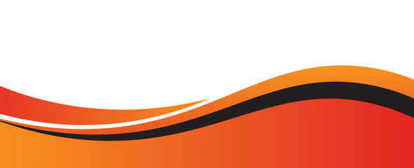 Abstract orange banner background. Graphic design banner pattern background template with dynamic curve shapes