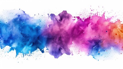 Obraz premium A collection of watercolor splashes and brush strokes in vibrant hues, perfect for adding texture or artistic flair to designs. 8k