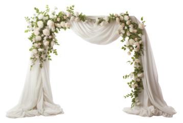 Beautiful wedding flower arch, cut out