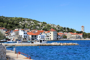 view on Tisno, island Murter, Croatia