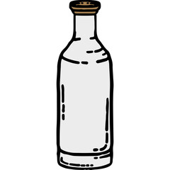 Milk bottle doodle illustration