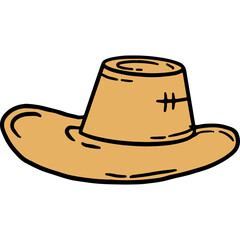 Farm hat doodle illustration