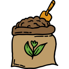 Fertilizer doodle illustration