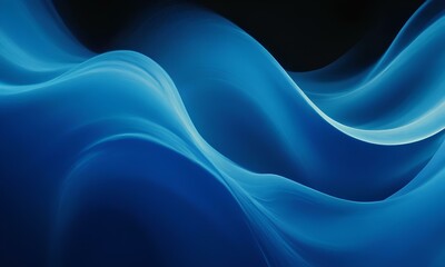 Abstract background made on Blue waves in random directions