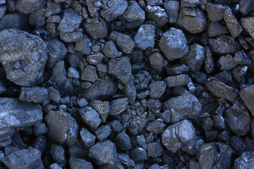 Black coal in the barn