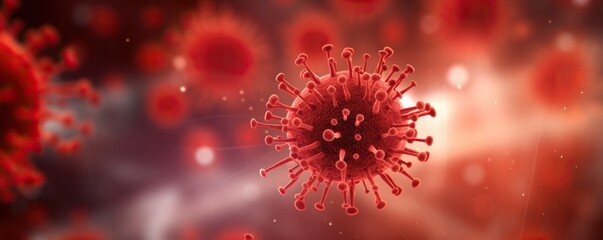 3D illustration of a virus.
