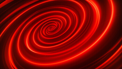 Abstract blurred circle background. Whirlpool. Liquid vortex. Radial abstract meandering golden tunnel background. The magic of a digital tunnel of a spiral vortex whirlpool. 3D rendering.