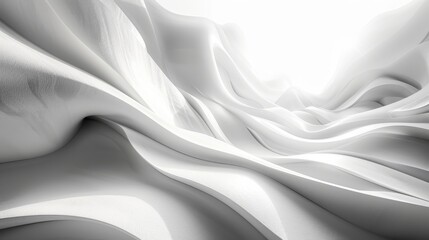 Obraz premium Black and white photo of a smooth, flowing, liquid-like surface with a bright light shining from the right side of the image.