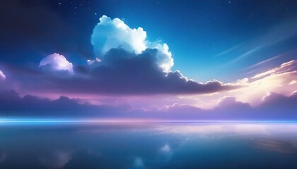 Obraz premium 幻想的な青空と雲の風景