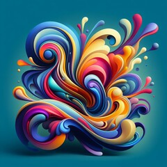 Fototapeta premium A colorful design with a dancer