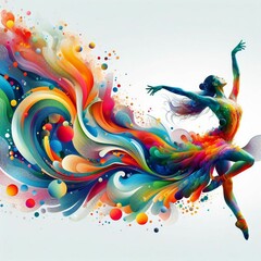 Obraz premium A colorful design with a dancer