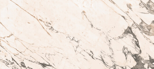 Natural Brown Marble Stone Texture Background, Glossy Marble With Gray Curly Veins, It Can Be Used...