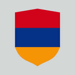 Armenia flag in Shield Shape