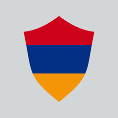 Armenia flag in Shield Shape