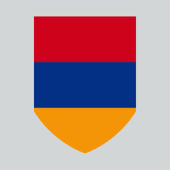 Armenia flag in Shield Shape