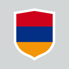 Armenia flag in Shield Shape