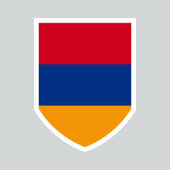 Armenia flag in Shield Shape