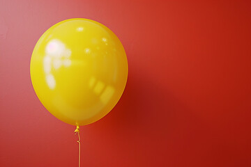 Yellow concept balloon. minimal style.