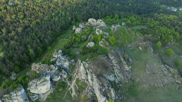 Zborow Mountain in the entire Krakow Czestochowa Upland, Poland