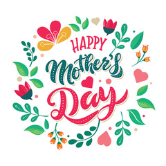 Floral mother’s day illustration