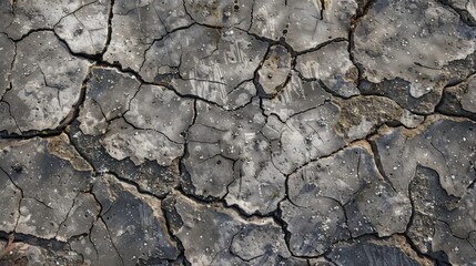 Top view of cracked earth, highlighting the severity of earthquake-induced changes.