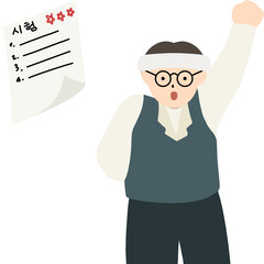 시험공부하는 학생