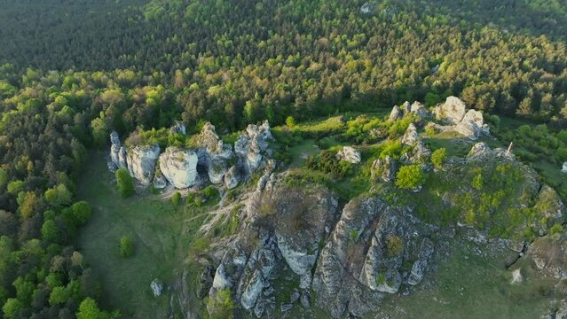 Zborow Mountain in the entire Krakow Czestochowa Upland, Poland