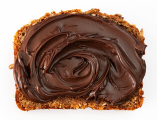 Brotscheibe mit Nusscreme