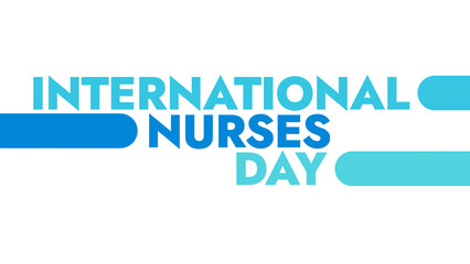 International Nurses Day colorful text typography on banner illustration great for wishing and celebrating international nurses day in may