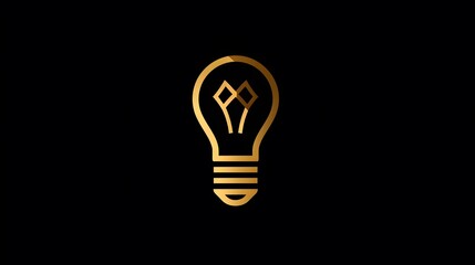 A gleaming gold light bulb radiating a warm amber glow, proudly displaying its logo for all to see