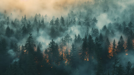 forest on fire
