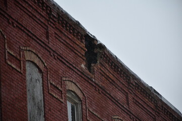 Damaged Brick on a Building
