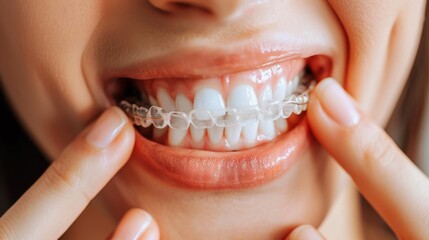 Invisalign aligner fitting services in stylish modern dental clinic for precision dental care