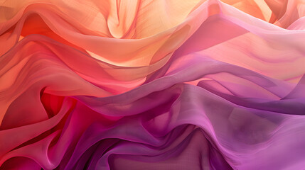 Abstract Waves of Colorful Sand Dunes in Artistic Rendering