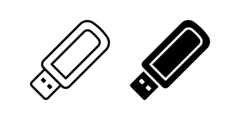 Usb Drive icon set. for mobile concept and web design. vector illustration