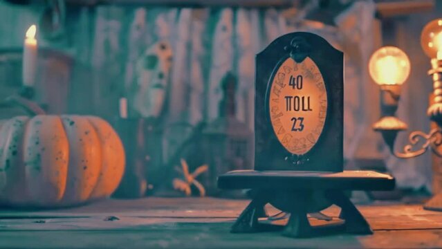 Haunted Subway Tunnel, Toy at Night, Halloween Background pumpkin scary animation looping 4k High-Quality video