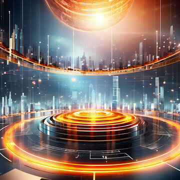 Abstraction realms, new future technology concept abstract background for business solution 