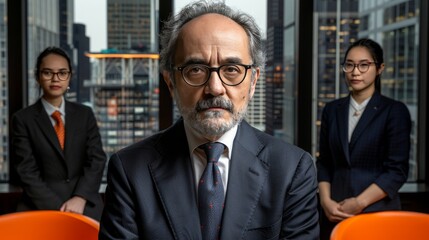 Diverse and confident multicultural legal team working together in a modern office setting