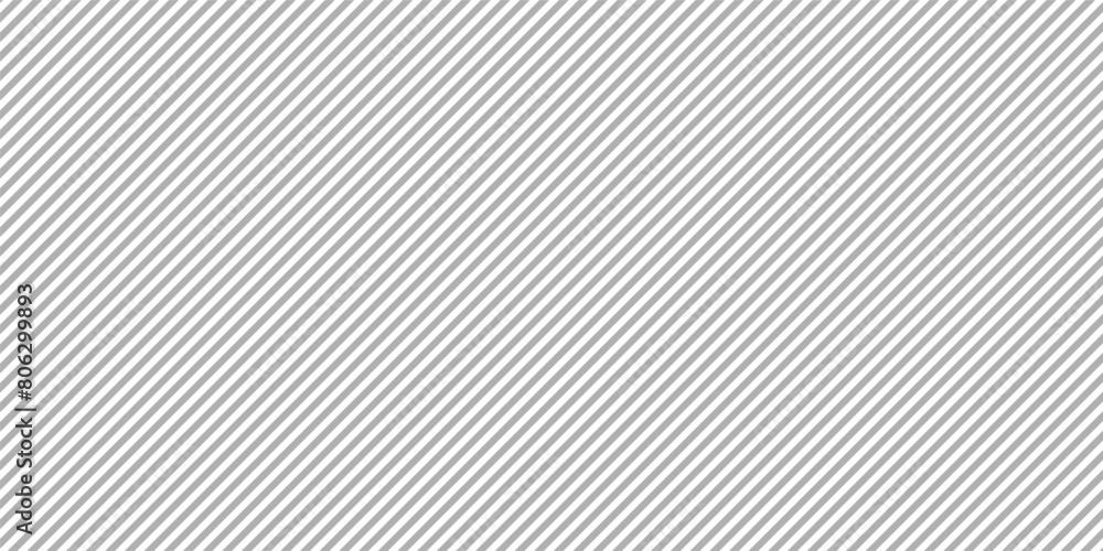 Poster Diagonal lines on white background, seamless repeatable texture, rows of slanted gray lines, stripes grid, mesh pattern with dashes