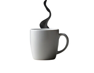 Realistic coffee mug with transparent background