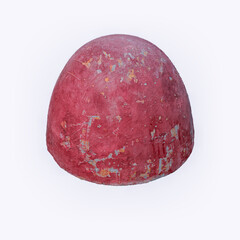 Parking barrier concrete hemisphere isolate on a white background.