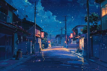 Anime Retro Vintage 70s Background