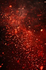 Background with dark, stormy clouds and sparks of light in the air 